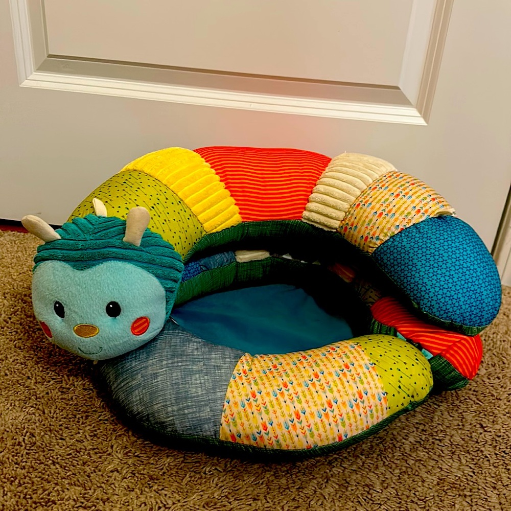 Plush Colorful Caterpillar Floor Seat - Multicolor Kids Accessory